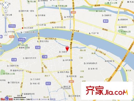 臨江新天地福江苑交通圖
