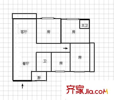 光明港苑 4室 戶型圖