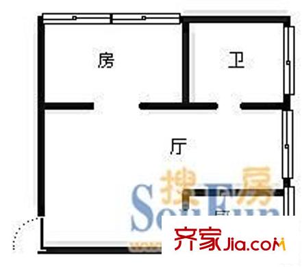 青鳥世紀(jì) 1室 戶型圖