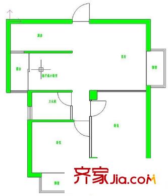 桂園怡景 2室 戶型圖