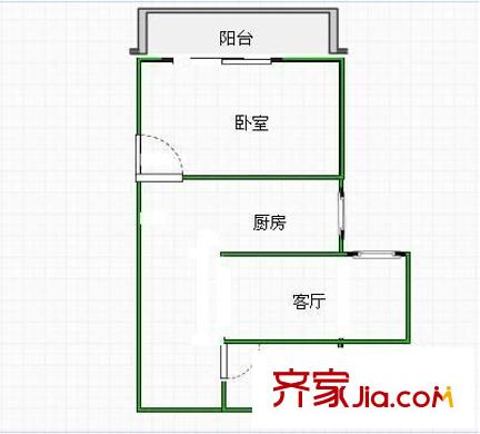 桂園怡景 1室 戶型圖