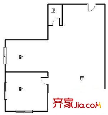 白馬花園 3室 戶型圖