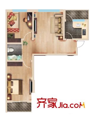 二七新村戶型圖1室2廳 戶型圖 1室2廳