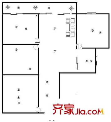 星城國(guó)際 3室 戶型圖