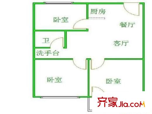 洋中花園文景苑 3室 戶型圖