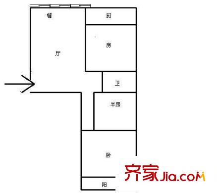南臺商都 2室 戶型圖
