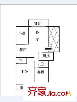 茂泰花園 3室 戶型圖