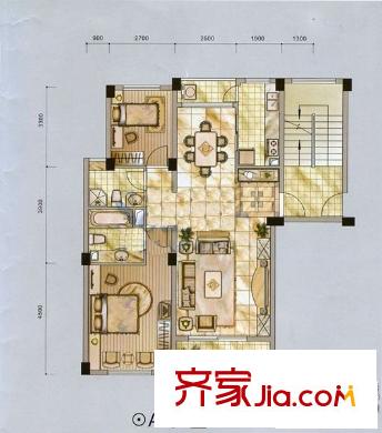 居住主題丹楓白鷺戶型圖居住主題（丹楓白鷺） 5室 戶型圖 5室2廳3衛(wèi)1廚
