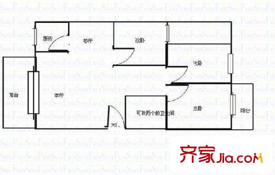 時代美景 3室 戶型圖
