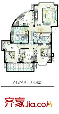 三木都市田園戶型圖4室1廳2衛(wèi)