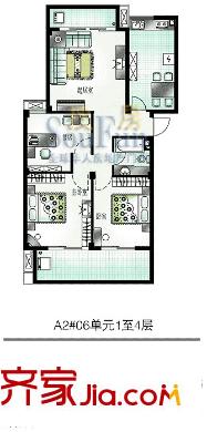 三木都市田園戶型圖3室1廳1衛(wèi)1廚