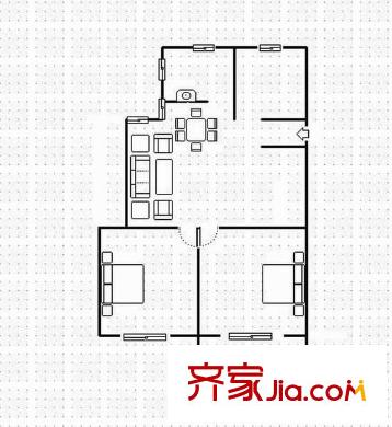 金城小區(qū) 3室 戶型圖