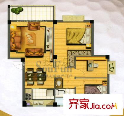 三盛果嶺生活戶型圖
