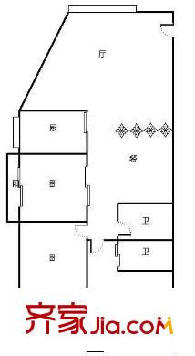 安平小區(qū) 3室 戶型圖