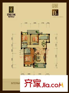 世歐彼岸城B區(qū)戶型圖戶型圖1 