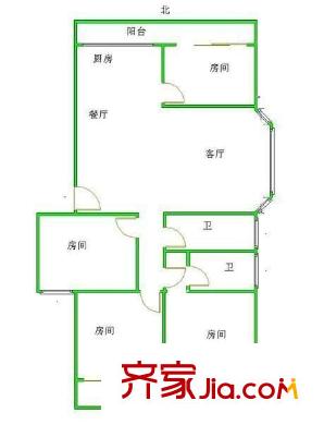 梅海園 3室 戶型圖