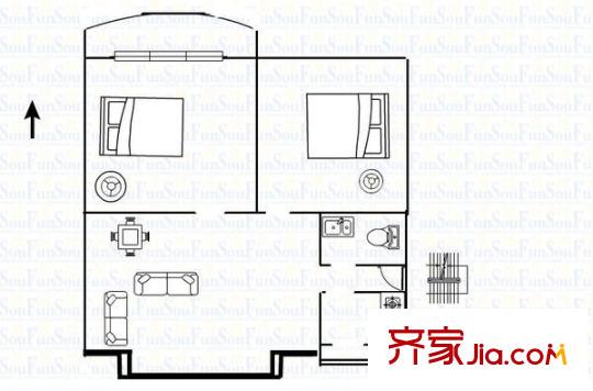 梅海園 2室 戶型圖