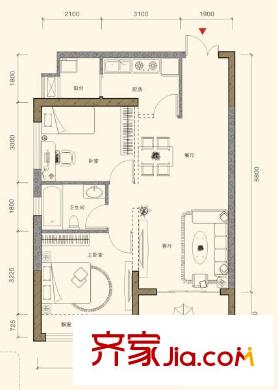 東風(fēng)陽光城四期戶型圖2室2廳 戶型圖 2室2廳1衛(wèi)
