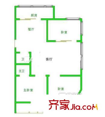 開元新村 3室戶型圖