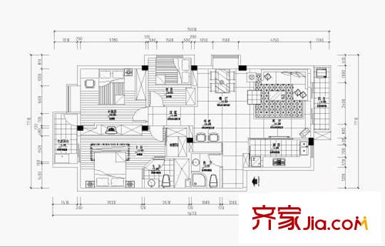 金山佳園 3室 戶型圖