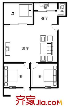 楊南新城 3室戶型圖