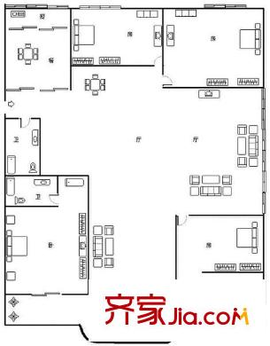 明陽天下 4室 戶型圖
