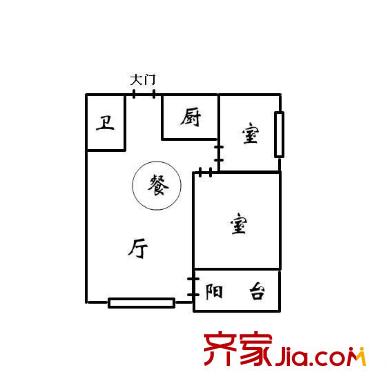 金山桔園一期吉苑戶型圖金山桔園一期吉苑 2室 戶型圖 2室1廳1衛(wèi)1廚