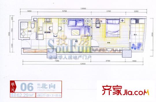 萬都阿波羅 1室 戶型圖