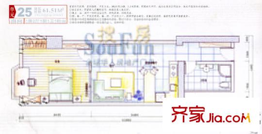 萬都阿波羅 1室 戶型圖