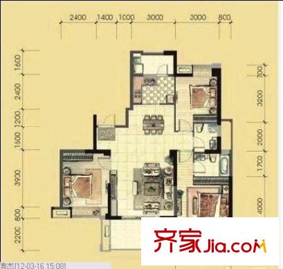 馬榕小區(qū) 3室 戶型圖