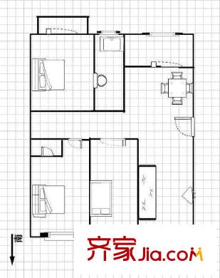 金色家園 3室 戶型圖