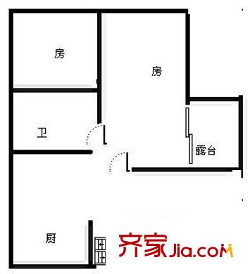 金閩小區(qū) 2室 戶型圖