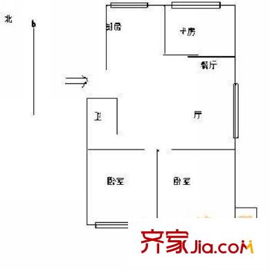 鰲峰苑 3室 戶型圖