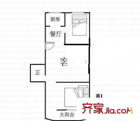 鰲峰苑 2室 戶型圖