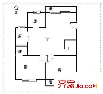 日出東方 3室 戶型圖