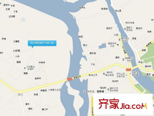 陽光理想城丹寧頓小鎮(zhèn)交通圖區(qū)位圖