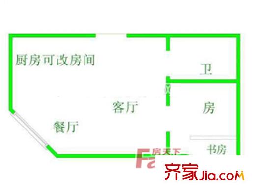 鉑晶時代 1室戶型圖
