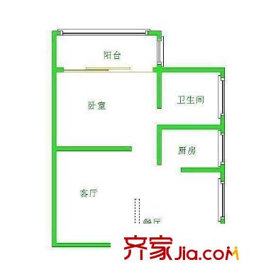 羅馬假日花園 1室 戶型圖