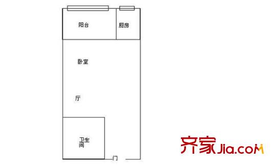 羅馬假日花園 1室 戶型圖