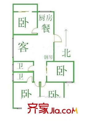 羅馬假日花園 2室 戶型圖