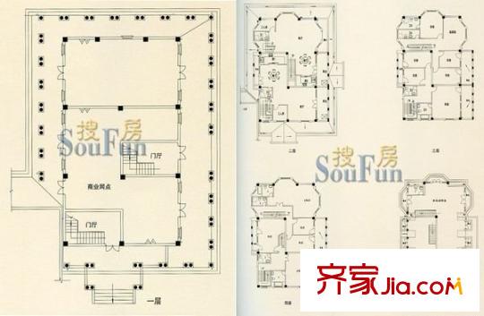 金橋花園玫瑰苑 5室 戶型圖