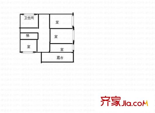 金橋花園玫瑰苑 5室 戶型圖