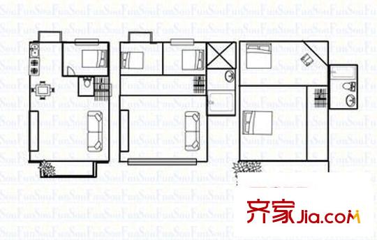 金橋花園玫瑰苑 4室 戶型圖