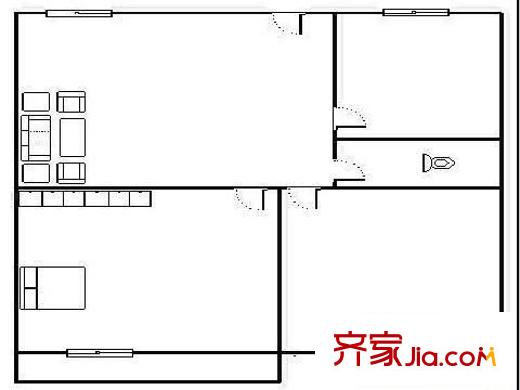 聯(lián)湖花園 2室 戶型圖