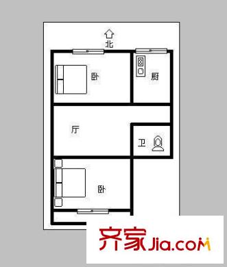 聯(lián)湖花園 2室 戶型圖