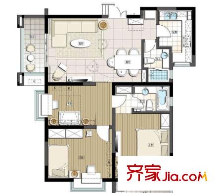 百帝苑戶型圖2室2廳 戶型圖 2室2廳2衛(wèi)1廚