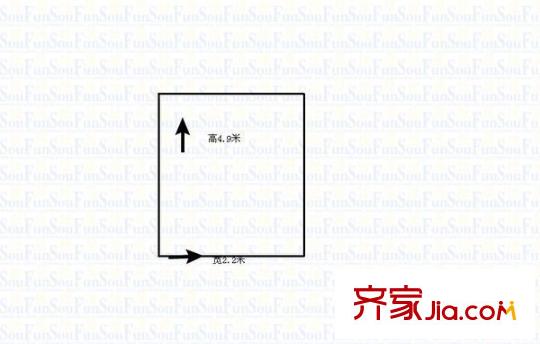香江紅海園二期 1室 戶型圖