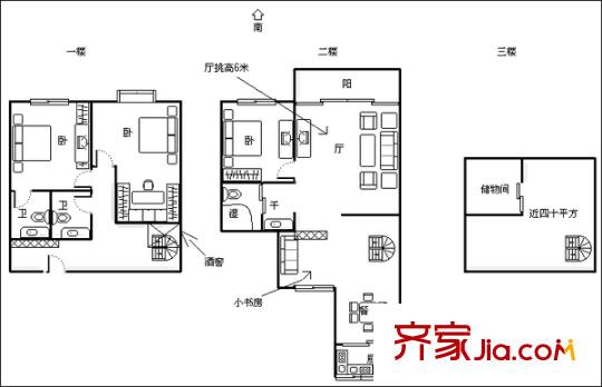 錦繡文華小區(qū) 4室 戶型圖