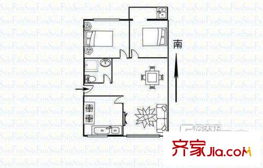 大王里西洪新村 戶型圖