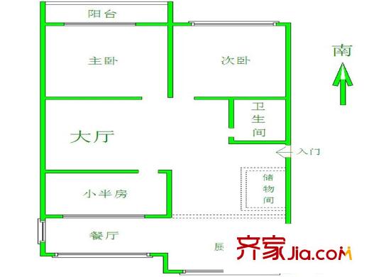 塞納陽光 0室 戶型圖